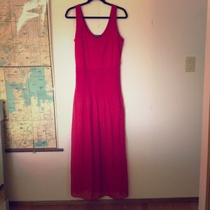 maxi dress w/short dress under see-through layer